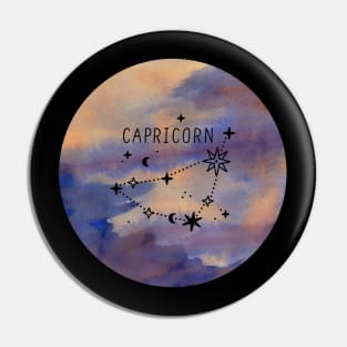 Capricorn Zodiac Pin