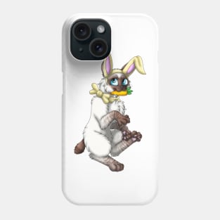 Bobtail BunnyCat: Chocolate Lynx Point (Yellow) Phone Case