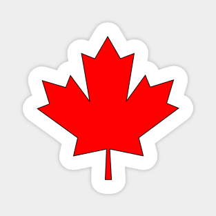 Red Canadian Maple Leaf Magnet