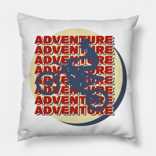 vintage retro motocross Pillow