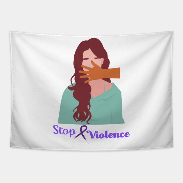 Stop Violence Tapestry by Cachorro 26