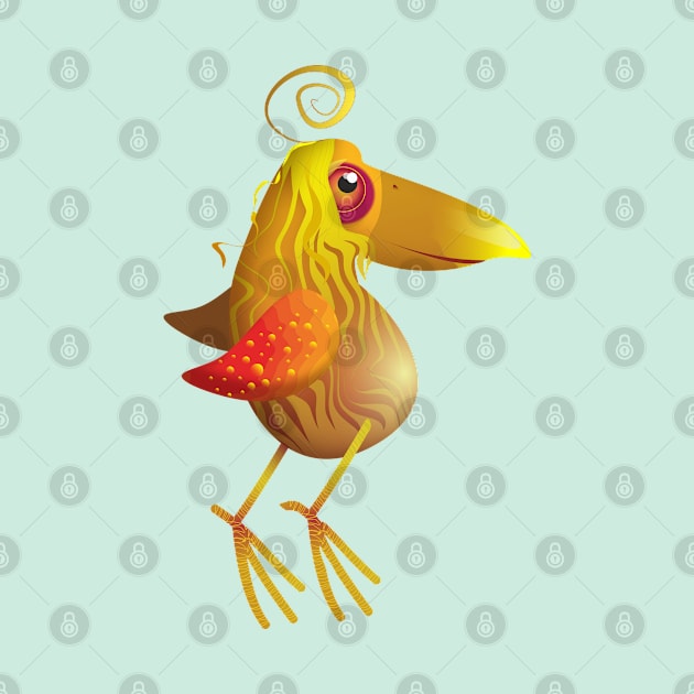 Cute Yellow Bird by emespixels