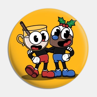 Eggnoghead and Puddingman Pin