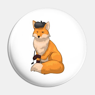 Fox Painter Paint brush Painting Pin