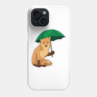 Fox with Umbrella Phone Case