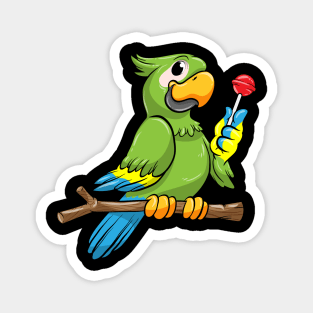 Parrot with yellow Beak and Lollipop Magnet