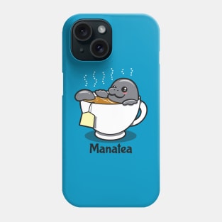 Manatea Cute Kawaii Funny Original Manatee Cartoon For Tea Drinkers Phone Case