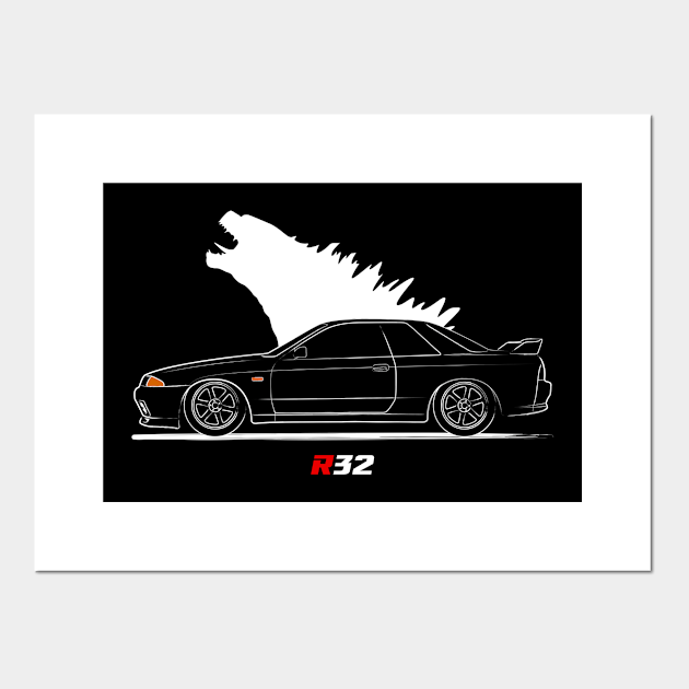 Jdm R 32 Skyline Gtr Posters And Art Prints Teepublic