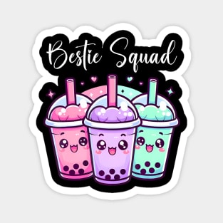 Bestie Squad Twin Day For Girls BFF Boba Tea Best Friend Magnet