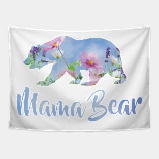 Mama Bear Mother's Day Mother Mom Flowers Gift bab Tapestry