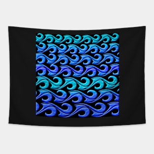 blue waves Tapestry