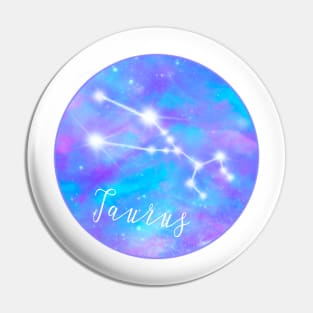 Taurus zodiac sign, Taurus constellation in galaxy sky Pin