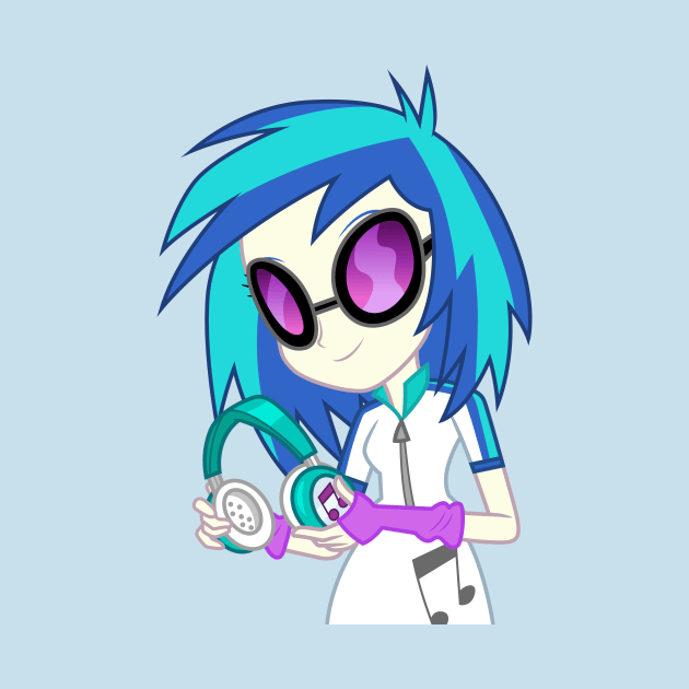 DJ Pon-3 with her headphones by CloudyGlow