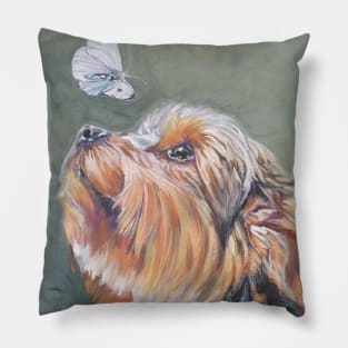 Yorkshire Terrier Fine Art Painting Pillow