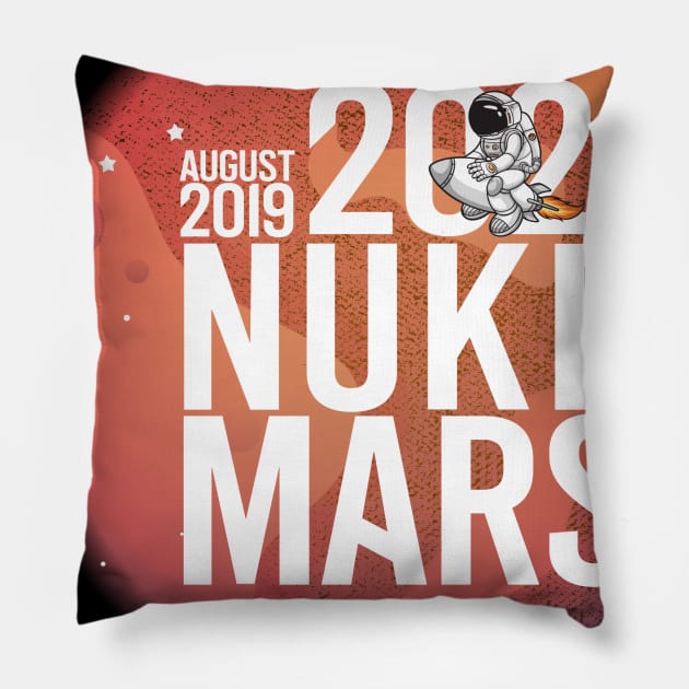 nuke mars elon musk Pillow by pht