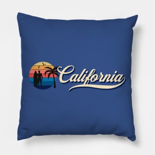 Retro California Surfing Pillow