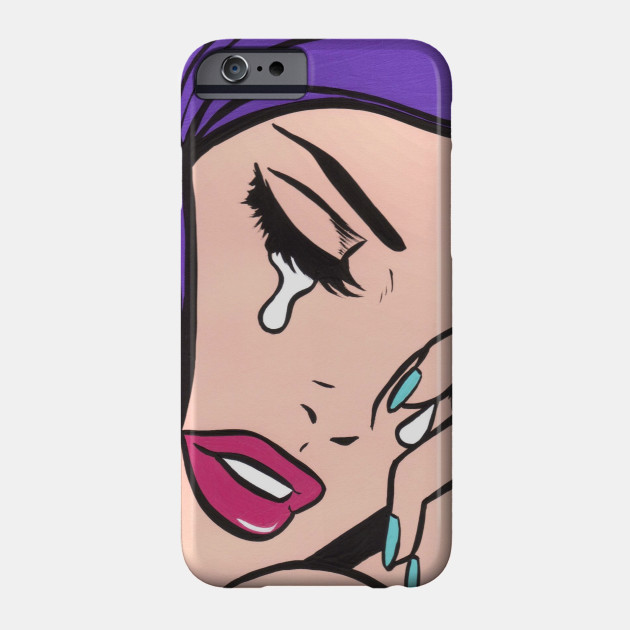 Purple Hair Crying Comic Girl Sadgirl Phone Case Teepublic