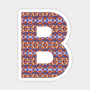 Monogram Letter B- geometric pattern Magnet