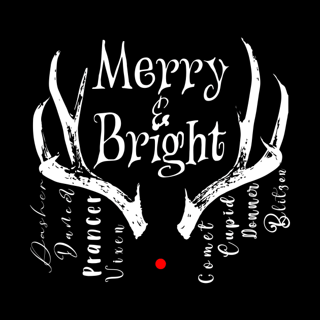 Merry and Bright in Light Font by Wizardbird