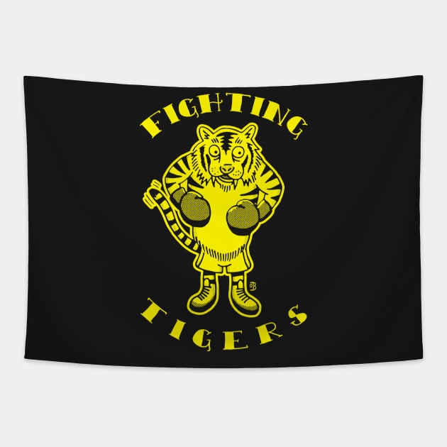 Fighting Tigers (Richmond Tigers Premiers 2017) Tapestry by UselessRob