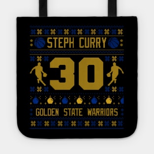 Steph Curry Ugly Sweater Pattern Tote