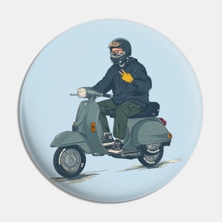 Cool Scooter Boy Pin