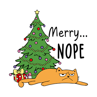 Merry Nope - Angry Cat T-Shirt