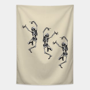 Dance with Death Skeleton Dancing Halloween Tapestry