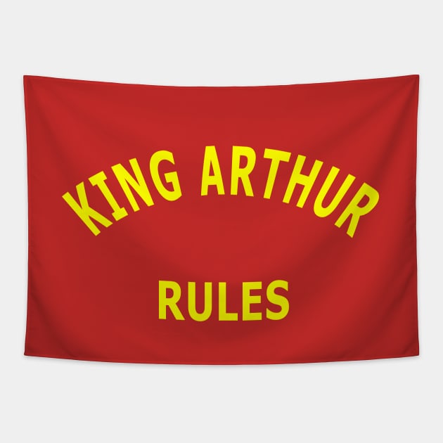 King Arthur Rules Tapestry by Lyvershop