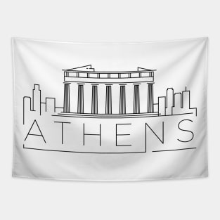 Athens Minimal Skyline Tapestry