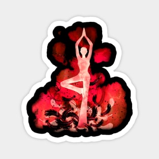 Yoga red inv Magnet