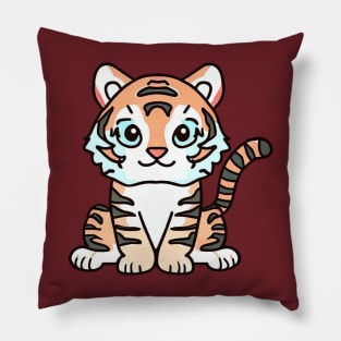 Bengal tiger roaring Pillow