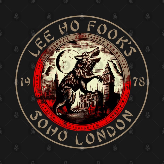 Lee Ho Fooks - Soho London - 1978 - Warren Zevon - Werewolves of London - Block Print by Barn Shirt USA