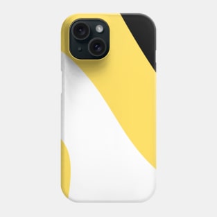 Boho abstract black and white yellow pastel swirl pattern Phone Case