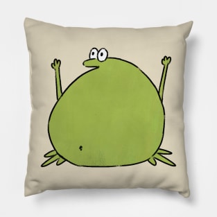 Funny cartoon frog Pillow