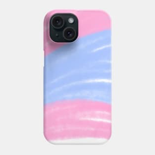 Pink blue watercolor abstract art design Phone Case