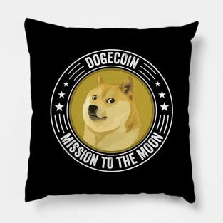 Vintage Dogecoin DOGE Coin To The Moon Crypto Token Cryptocurrency Wallet Birthday Gift For Men Women Kids Pillow