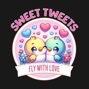 Birds in Love - Sweet Tweets Fly in Love T-Shirt