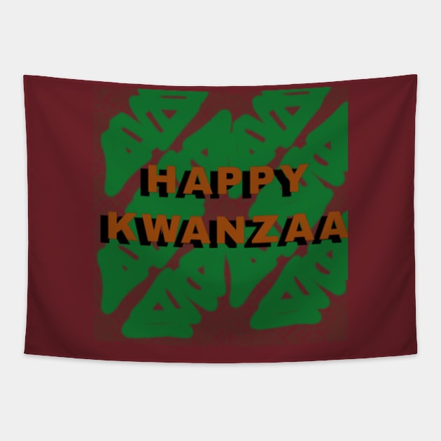 Kinetic happy Kwanzaa Tapestry by cecilestees