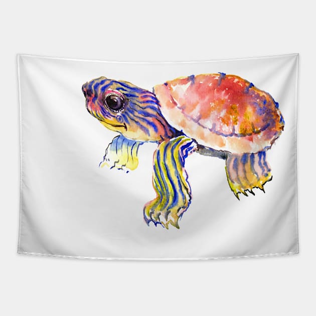 Cute Baby Turtle Tapestry by surenart