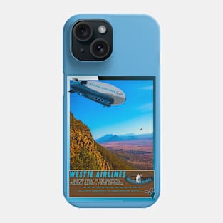 Retro Airship Travel Illustration_01 Phone Case