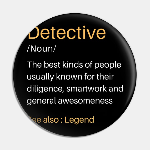 Best Detective Pin by UniqueStyle