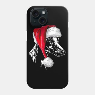 Funny Santa Whippet sighthound Christmas dog Phone Case