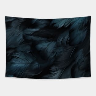 Whispers of Blue Feathers Tapestry