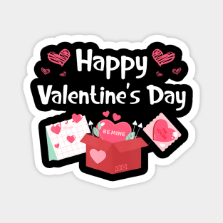 Happy Valentines Day Be Mine Cute Hearts VDay Pajama Magnet