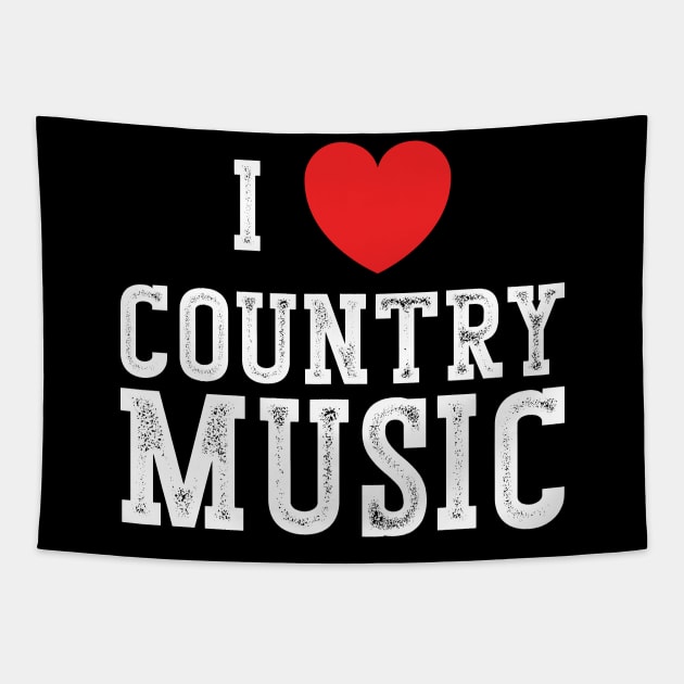 I Love Country Music Tapestry by Emma