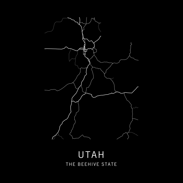 Utah State Road Map by ClarkStreetPress