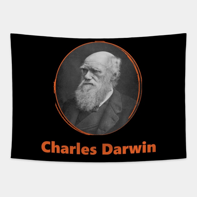 Charles Darwin Tapestry by cypryanus