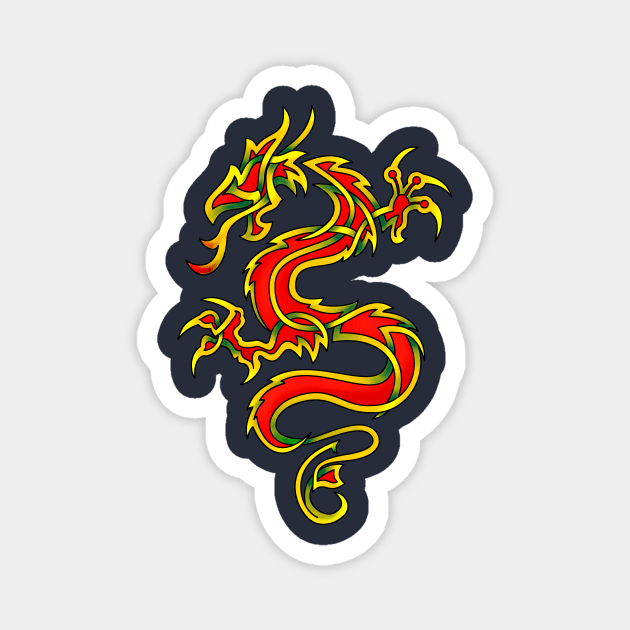 Fiery Fiend Magnet by KnotYourWorld4