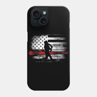 Baseball American Flag USA Patriotic Player Phone Case